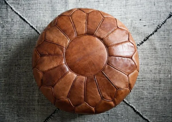 Pouf Marocain en Cuir