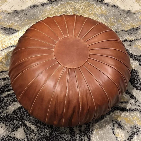 Pouf Marocain en Cuir Banana