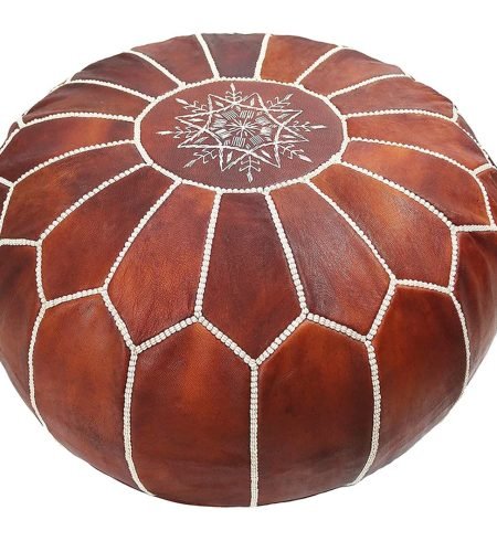 Poufs Ottoman Marocain 100% Cuir (2)